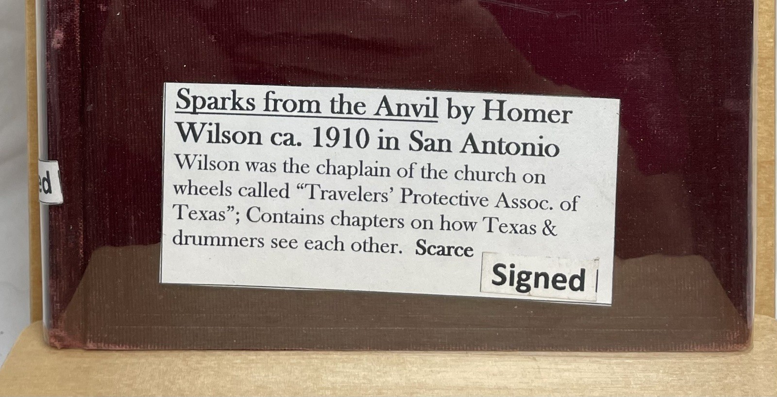 *Warmly Inscribed* – Scarce – Sparks from the Anvil by Homer Wilson