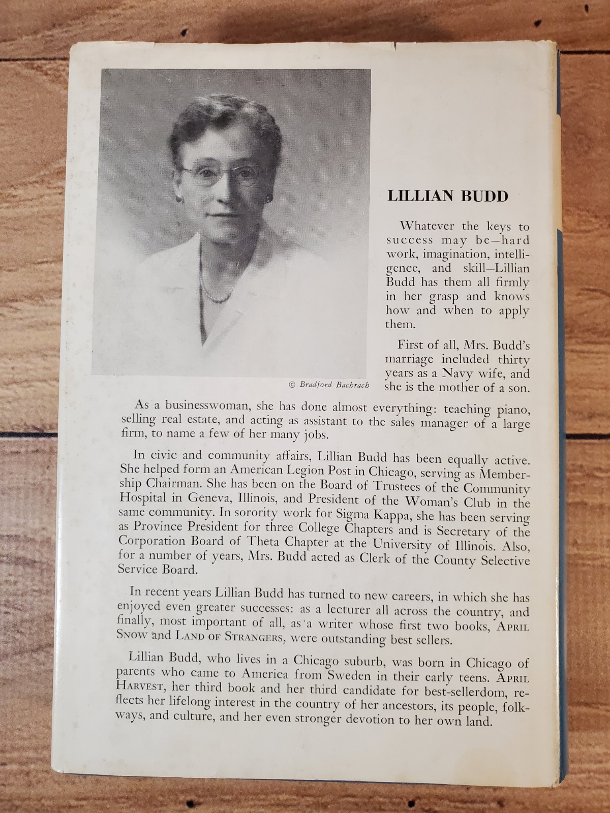 SIGNED April Harvest By Lillian Budd First Printing April 1964 With Dust Jacket