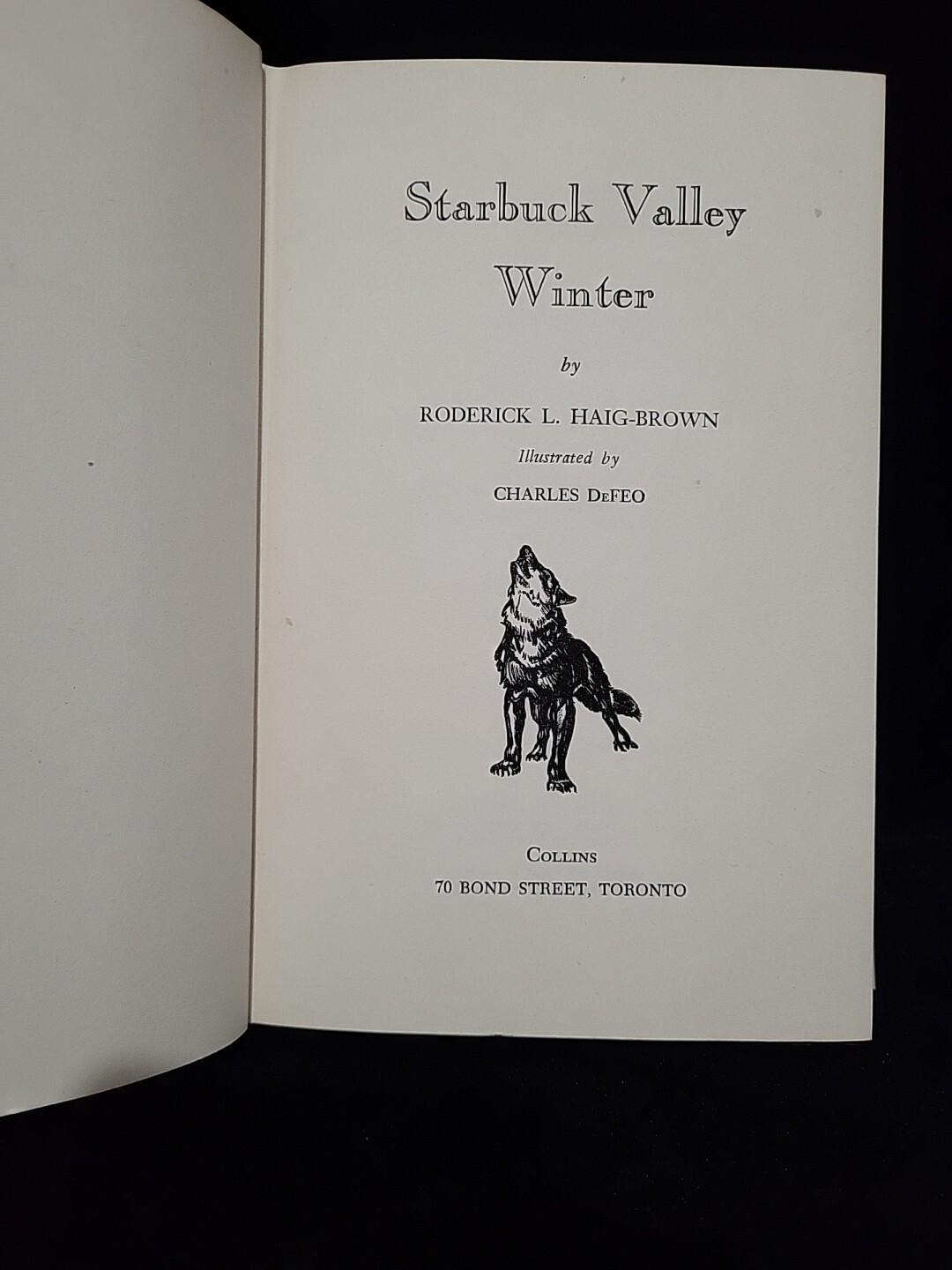 Starbuck Valley Winter. By Haig-Brown, Roderick. 1946. HCDJ Illustrated 1st Ed