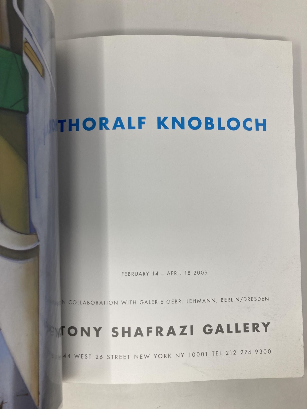 Thoralf Knobloch by First 1st Edition LN PB