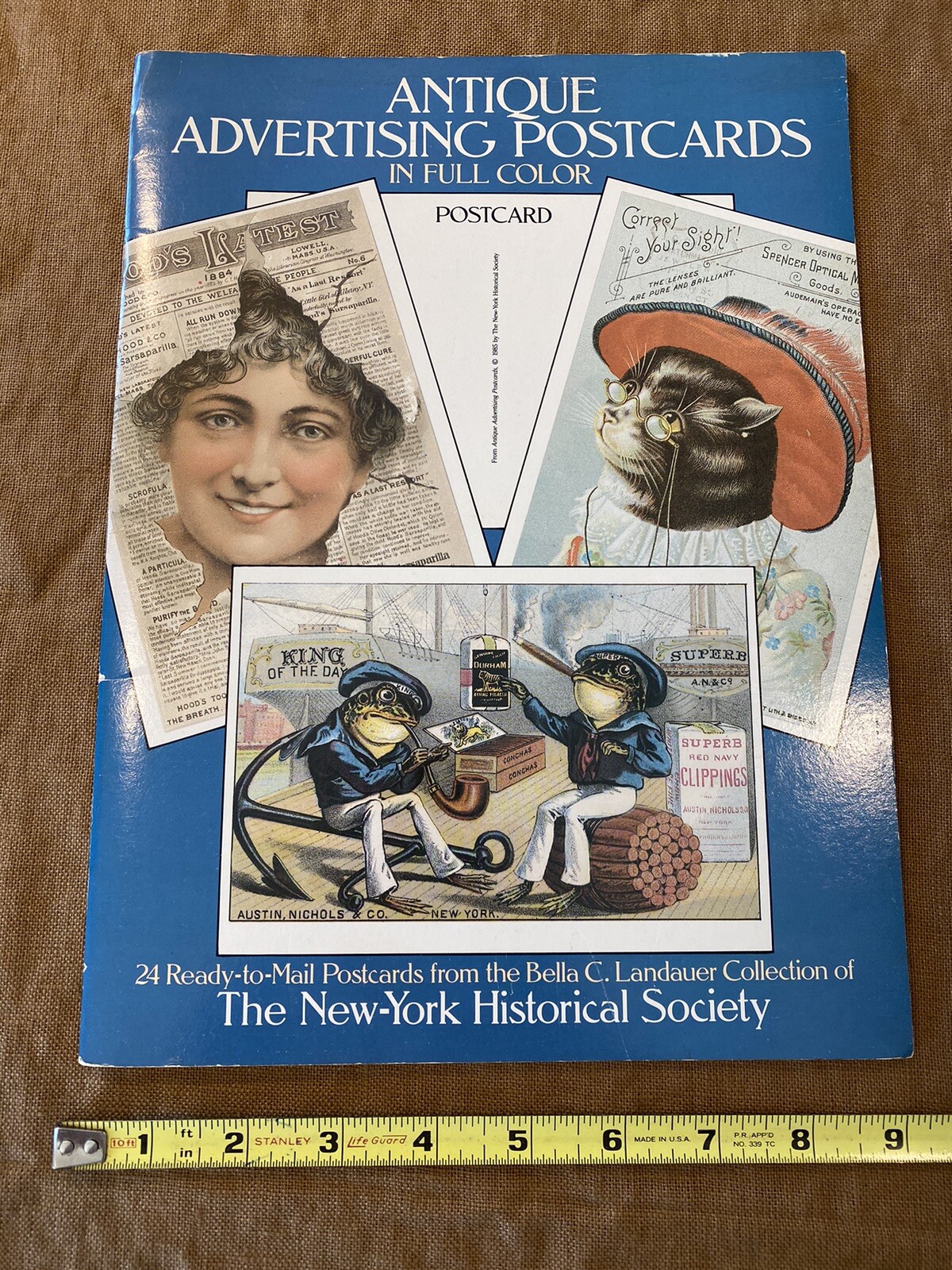 ANTIQUE ADVERTISING POSTCARDS IN FULL COLOR: 24 By Bella C. Landauer Collection