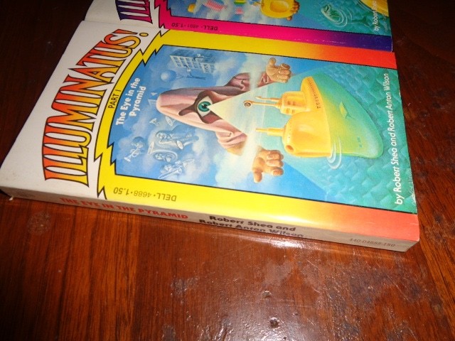 ILLUMINATUS Trilogy Robert Anton Wilson: Shea stated First print DELL vguc PBO’s