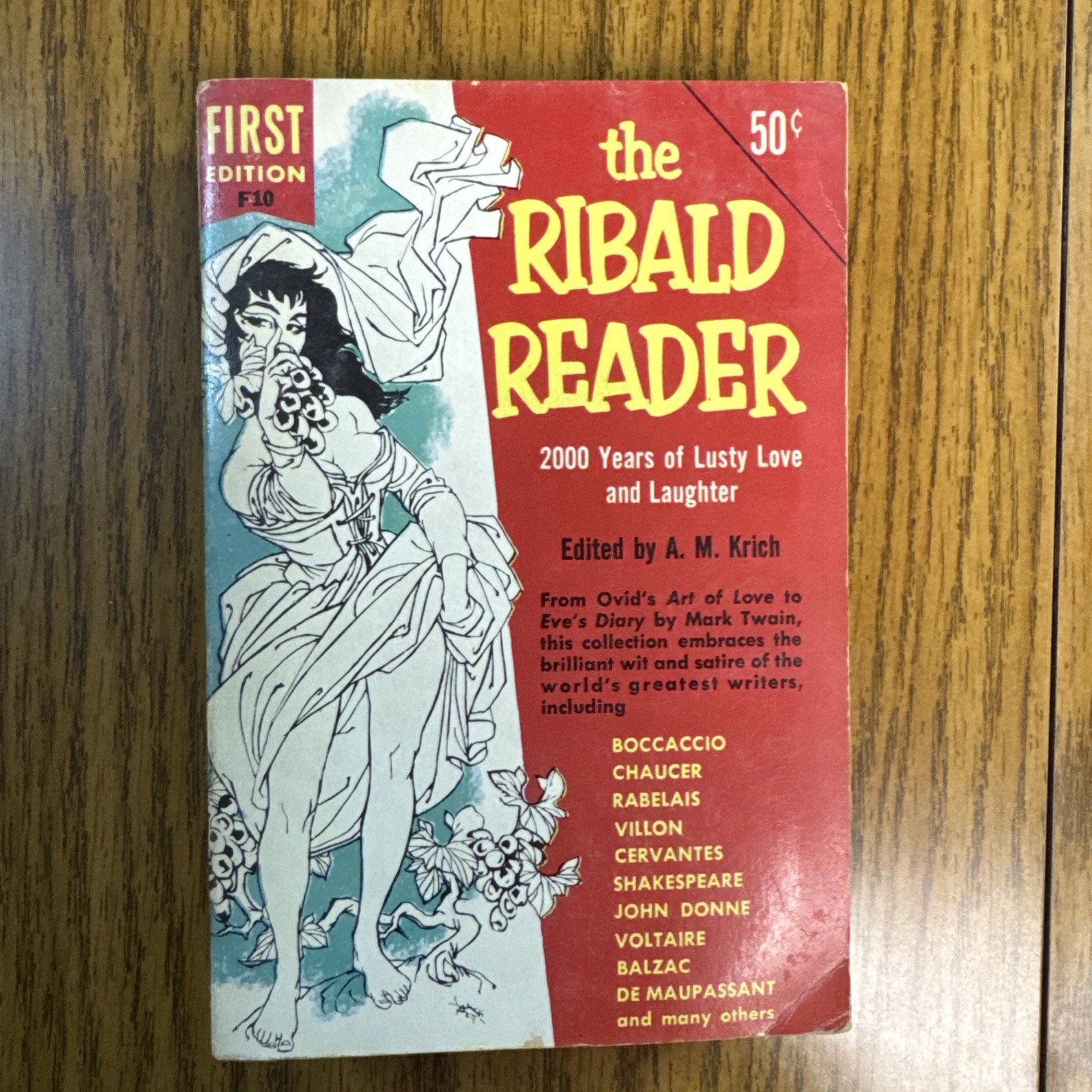 THE RIBALD READER EDITED BY A. M. KRICH 1955 VINTAGE DELL HUMOR / SLEAZE PB