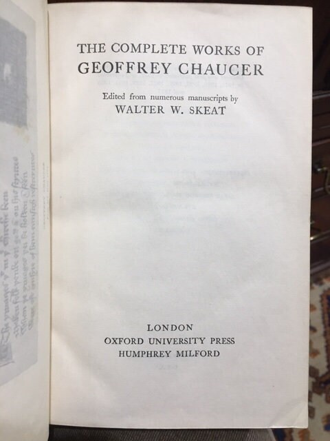 Complete Works of Geoffrey Chaucer, from manuscripts, Riviere Binding, 1937