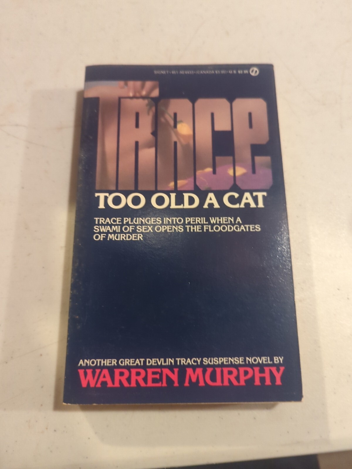 Warren Murphy / TRACE TOO OLD A CAT 1st Printing 1986 Vintage Paperback
