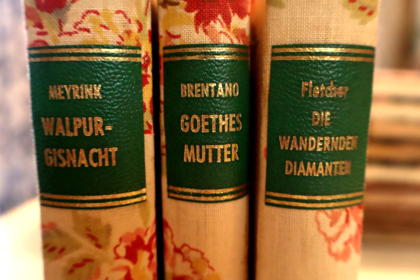 3 RARE ANTQ BOOKS; AUTHORS, MEYRINK, BRENTANO, FLETCHER C 1920 (GERMAN LANGUAGE)