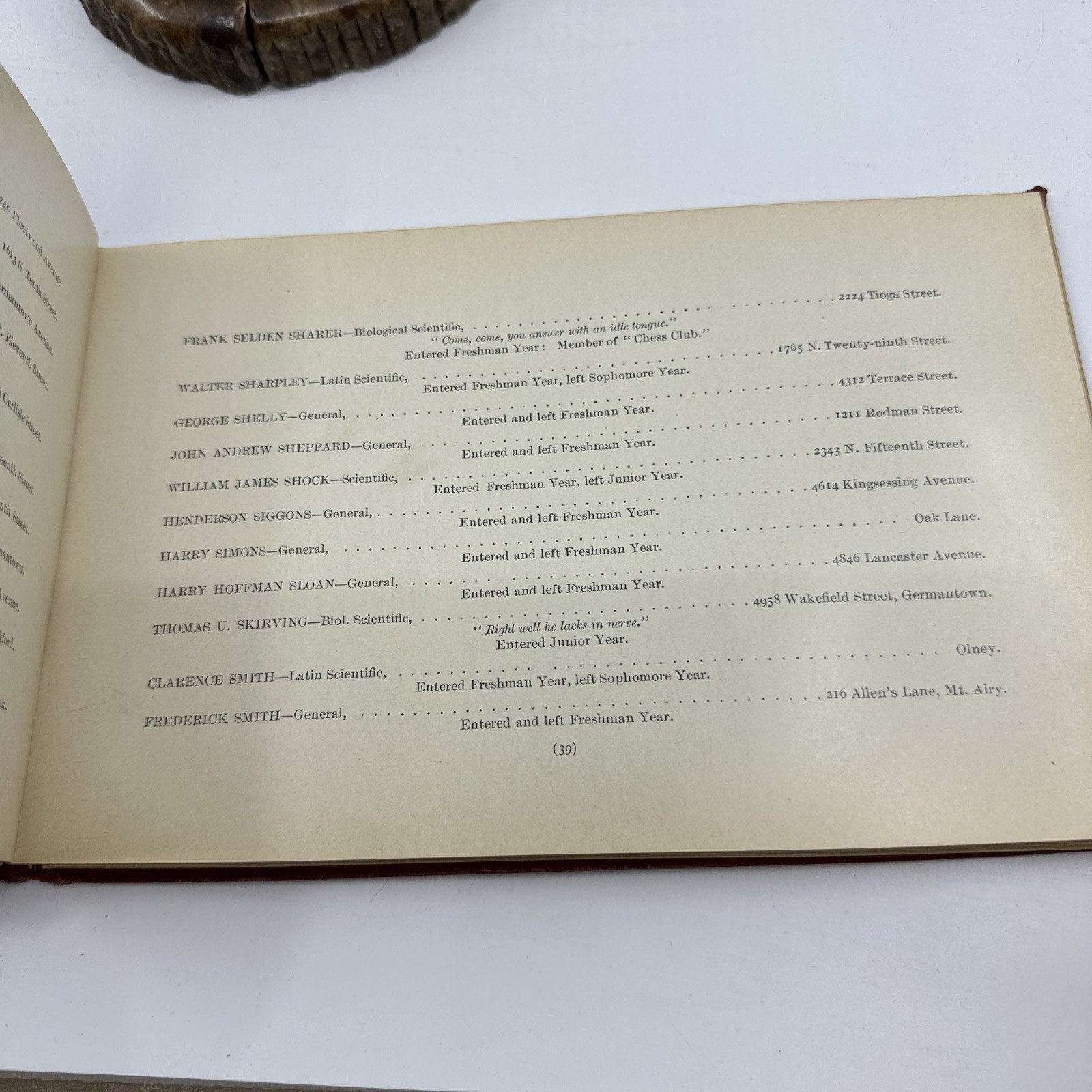 1898 Central High School Yearbook Record of Class 98 CHS (W62)