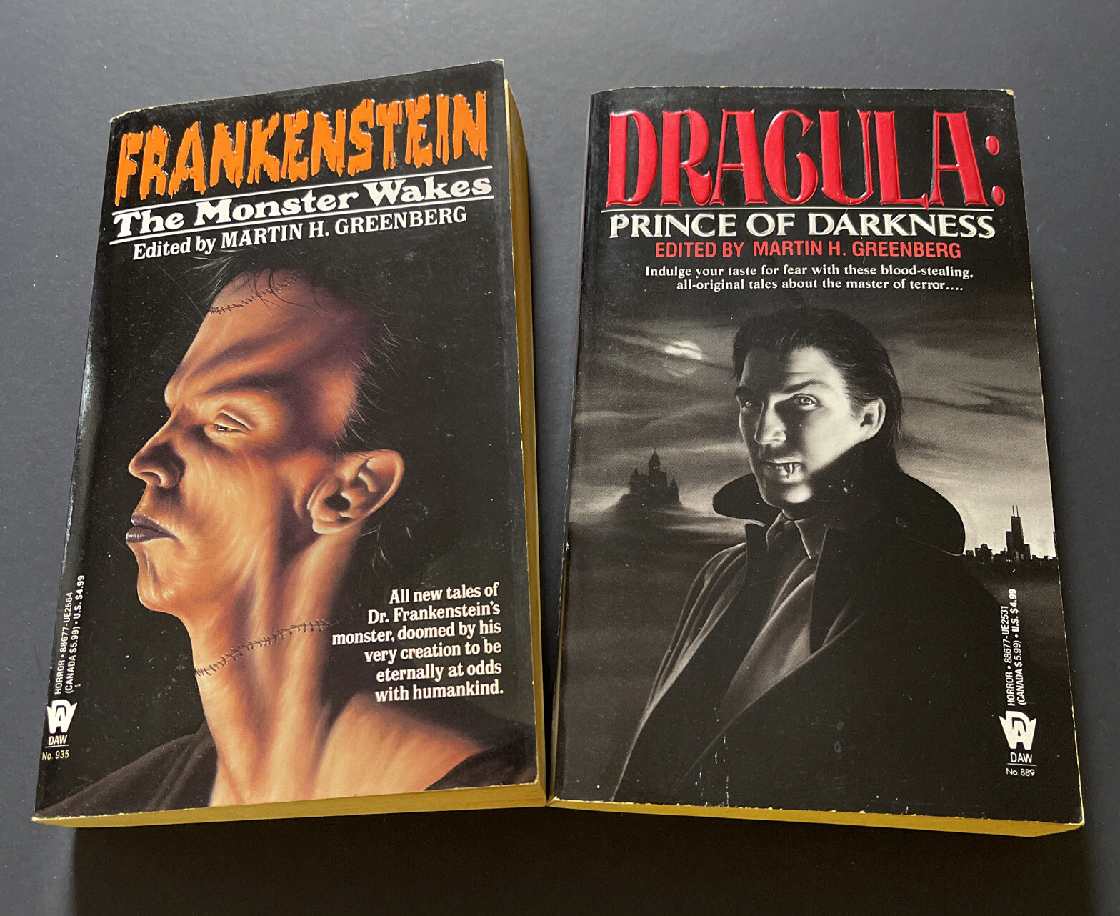 DRACULA & FRANKENSTEIN Horror Anthologies Edit Martin H Greenberg 1st Prints New