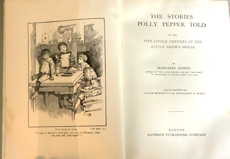 VG 1899 Hardcover First Edition Stories Polly Five Little Pepper Margaret Sidney