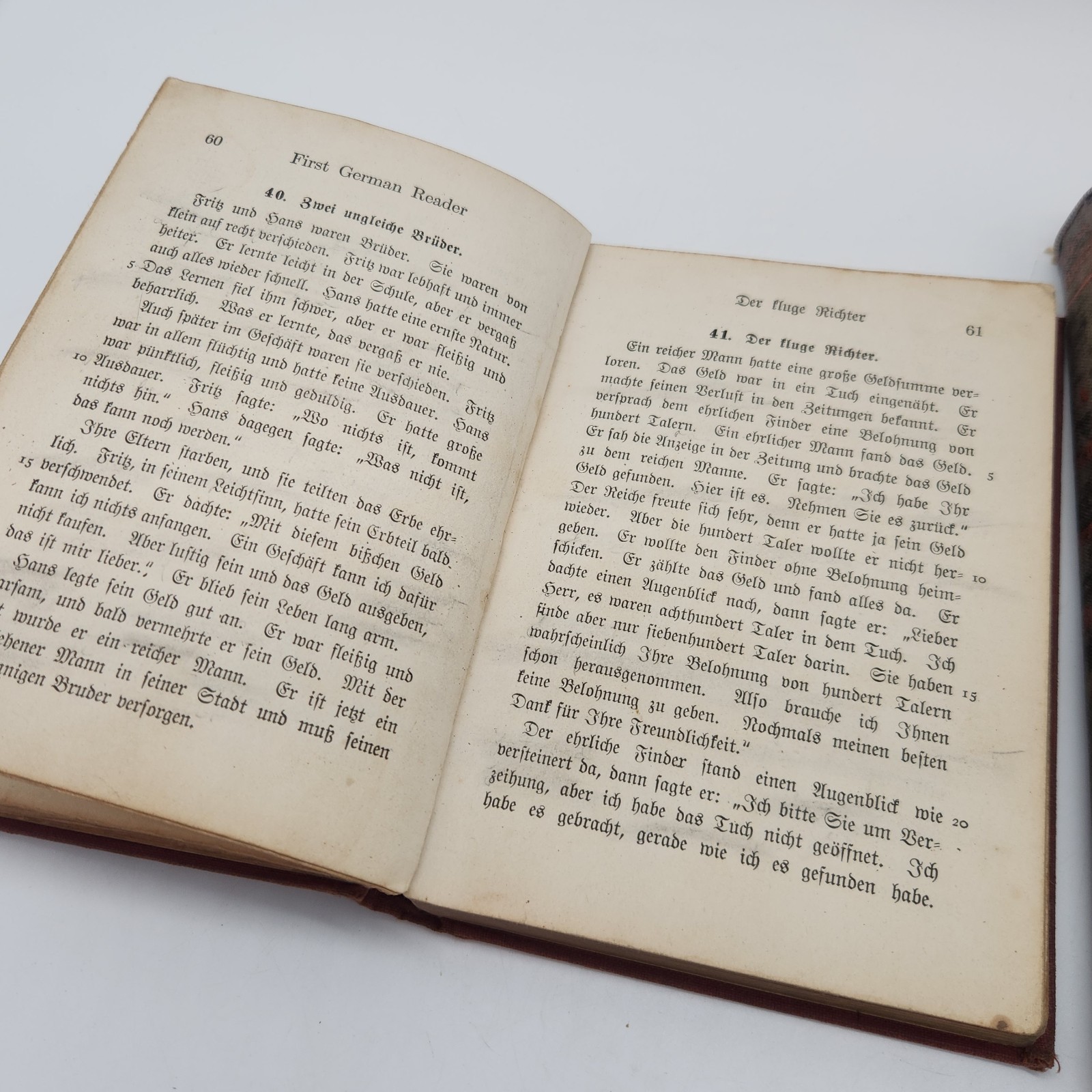 Vintage German Language Textbooks First & Second German Reader (c. 1900’s)