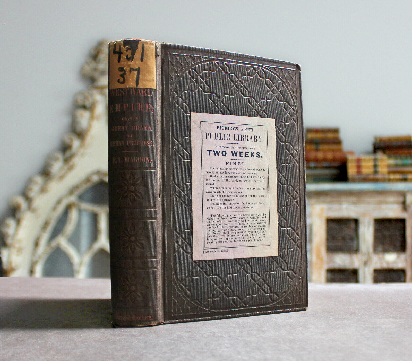 Rare Antique Old Book Western Empire 1856 1st George Washington Greece Rome ??