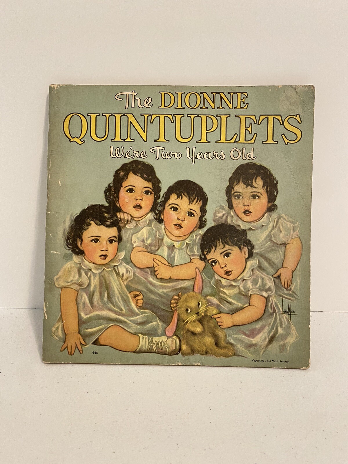 1936 The Dionne Quintuplets We’re Two Years Old Whitman Publishing Softback Book