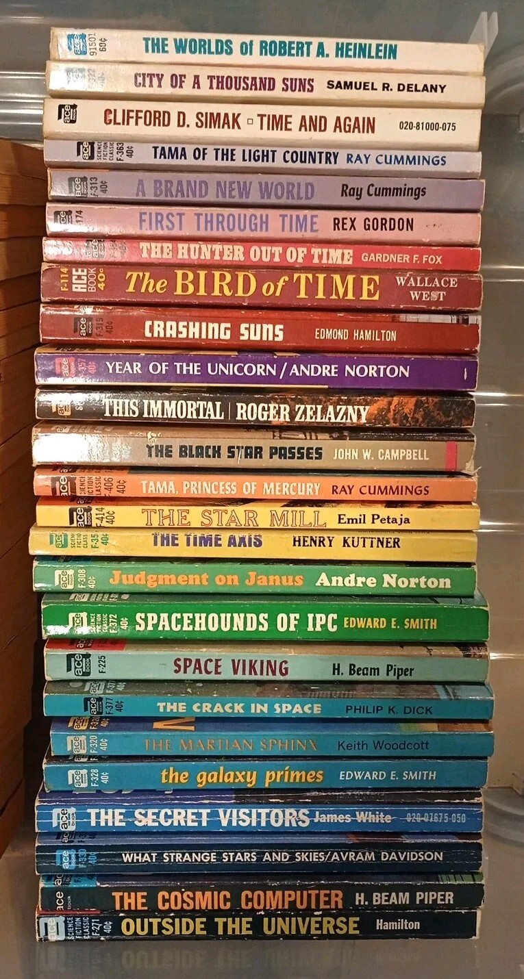Lot of 25 ACE Books Sci-fi / Fantasy Paperback Dick Piper Heinlein Norton Fox