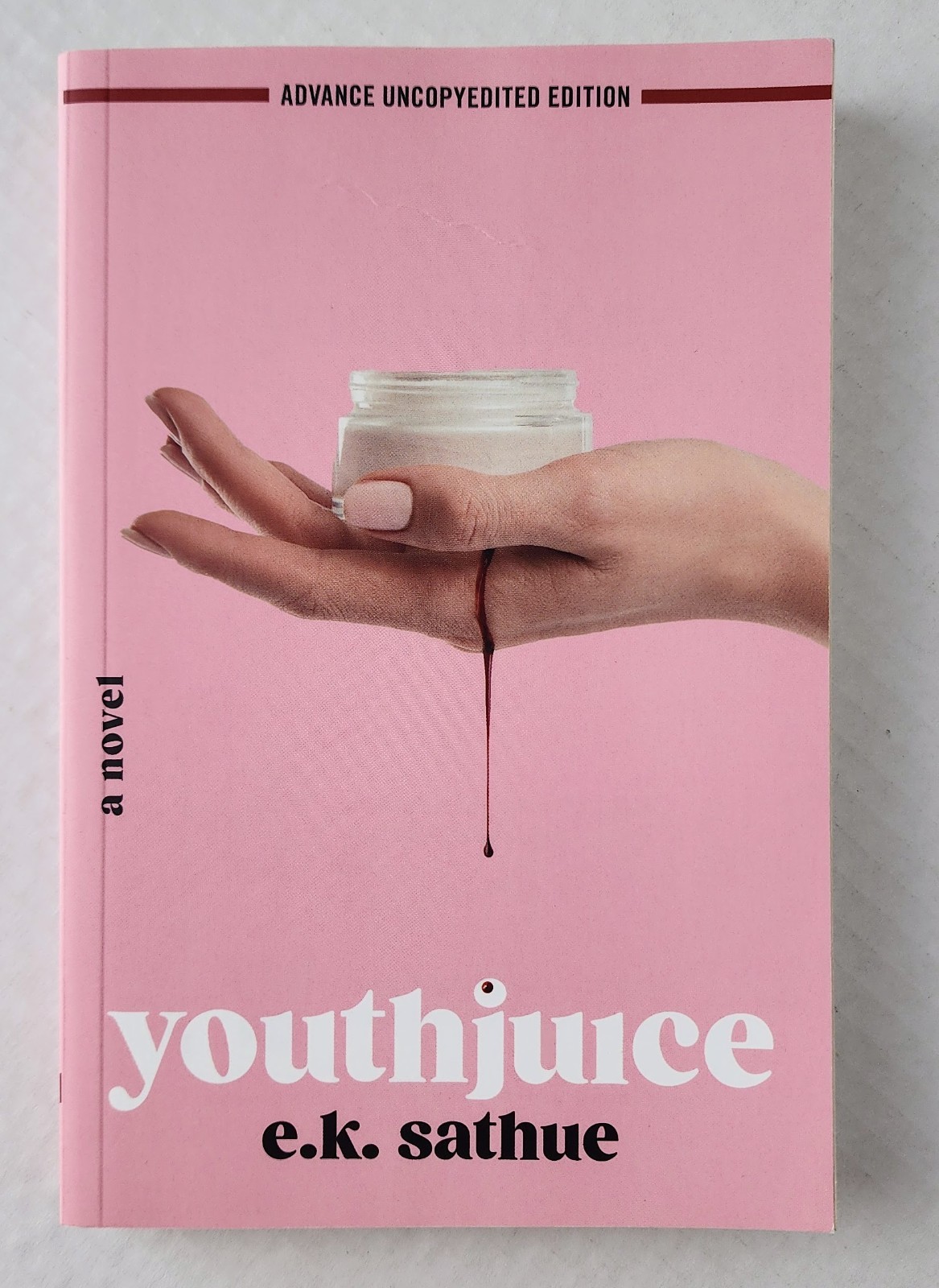 Signed Youthjuice ARC Uncorrected Proof E.K. Sathue 2024 Inscribed 1st PB