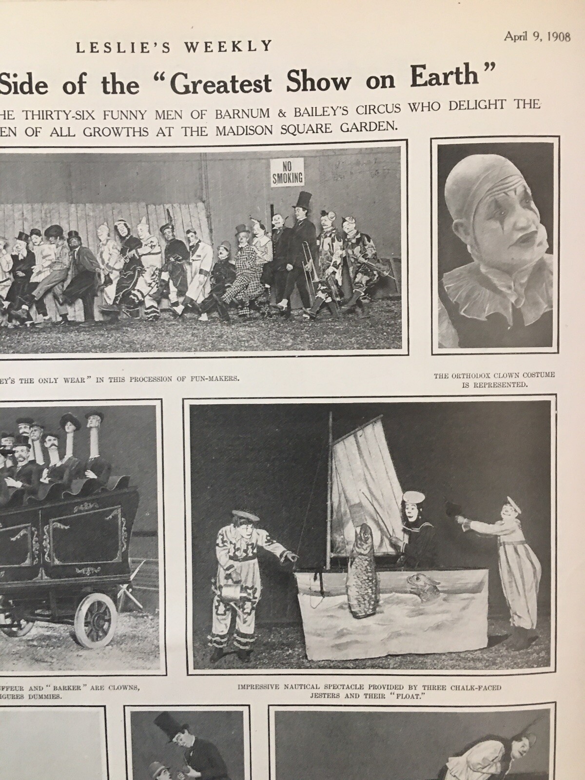Albany ?NY State Capitol Most Expensive 1908 Circus Clowns-Mounted Police NYPD