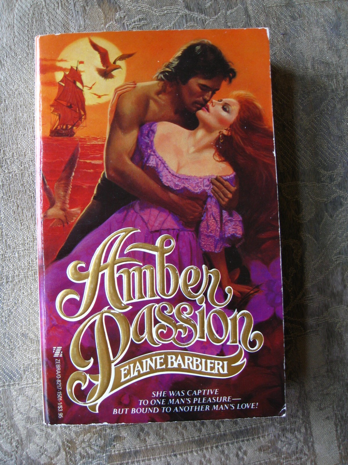 Elaine Barbieri – Amber Passion (Amber #3) (Zebra Historical) – 1985 – paperback