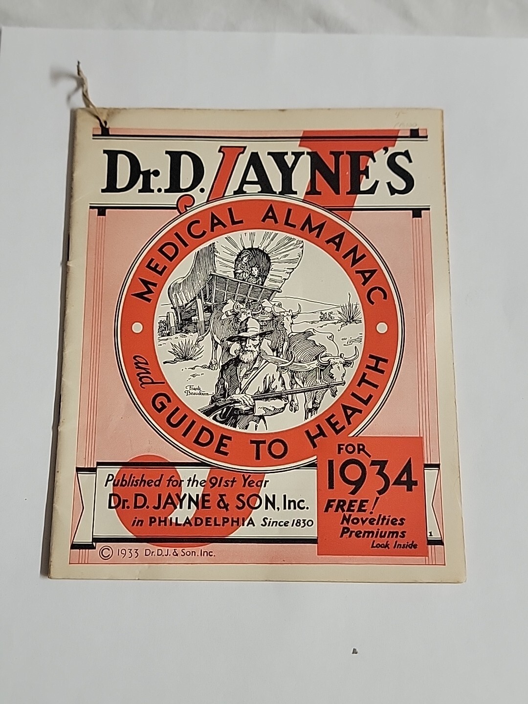 Dr Jaynes Medical Almanac & Guide to Health 1934 Patent Medicine Philadelphia PA