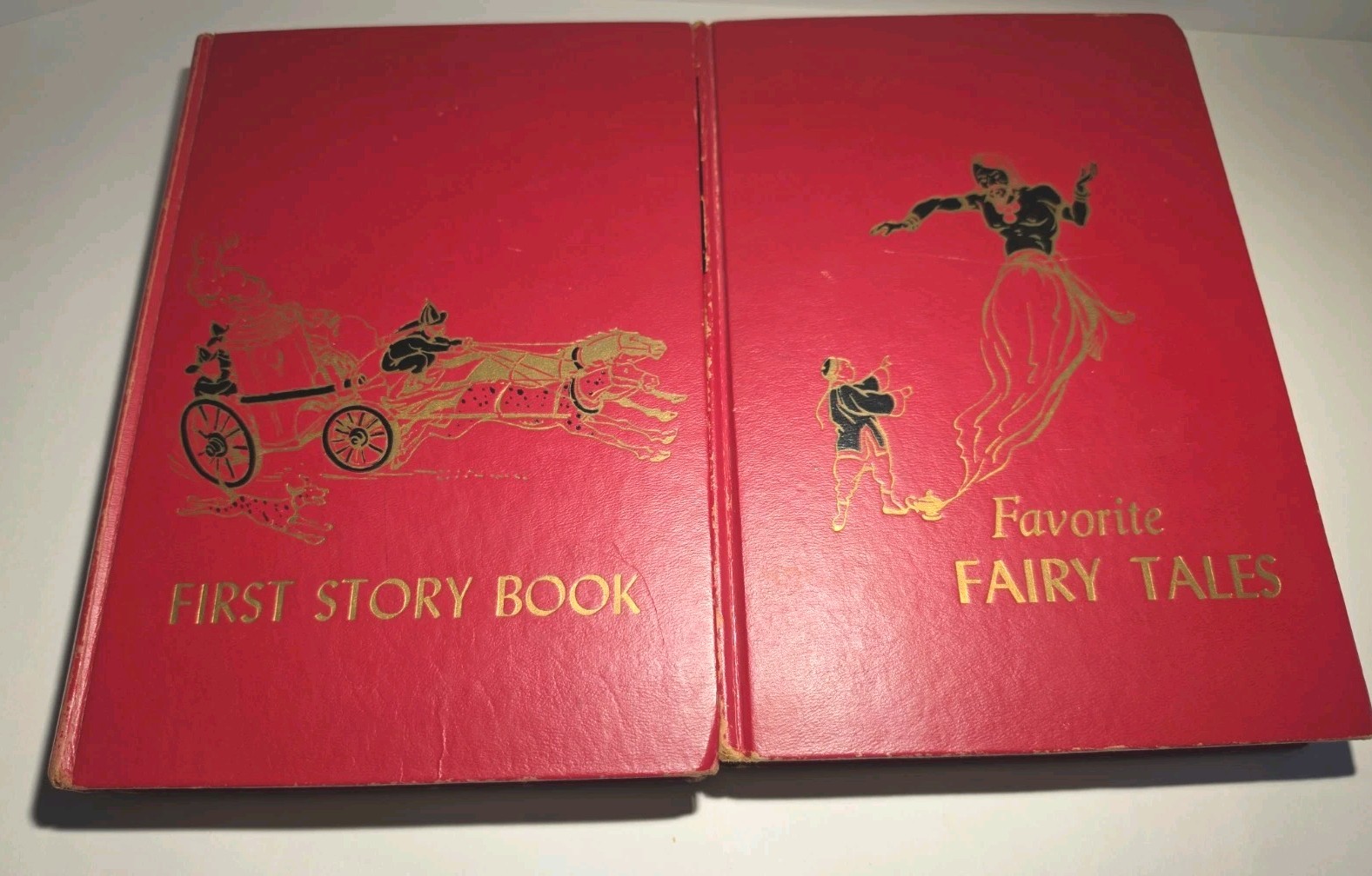The Children’s Hour Vol 1 & 2 First Story Book Favorite Fairy Tales 1953 Edition