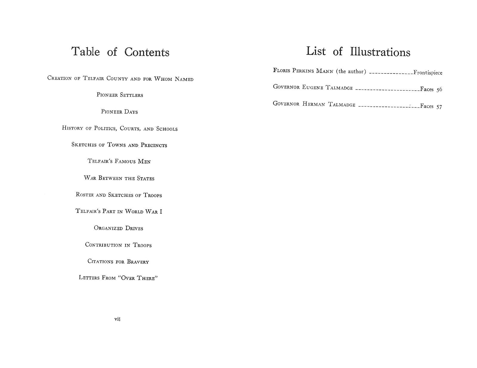 Telfair County Georgia History pre- 1949/ McRae/ Pioneers / Civil war /Mann /WPA