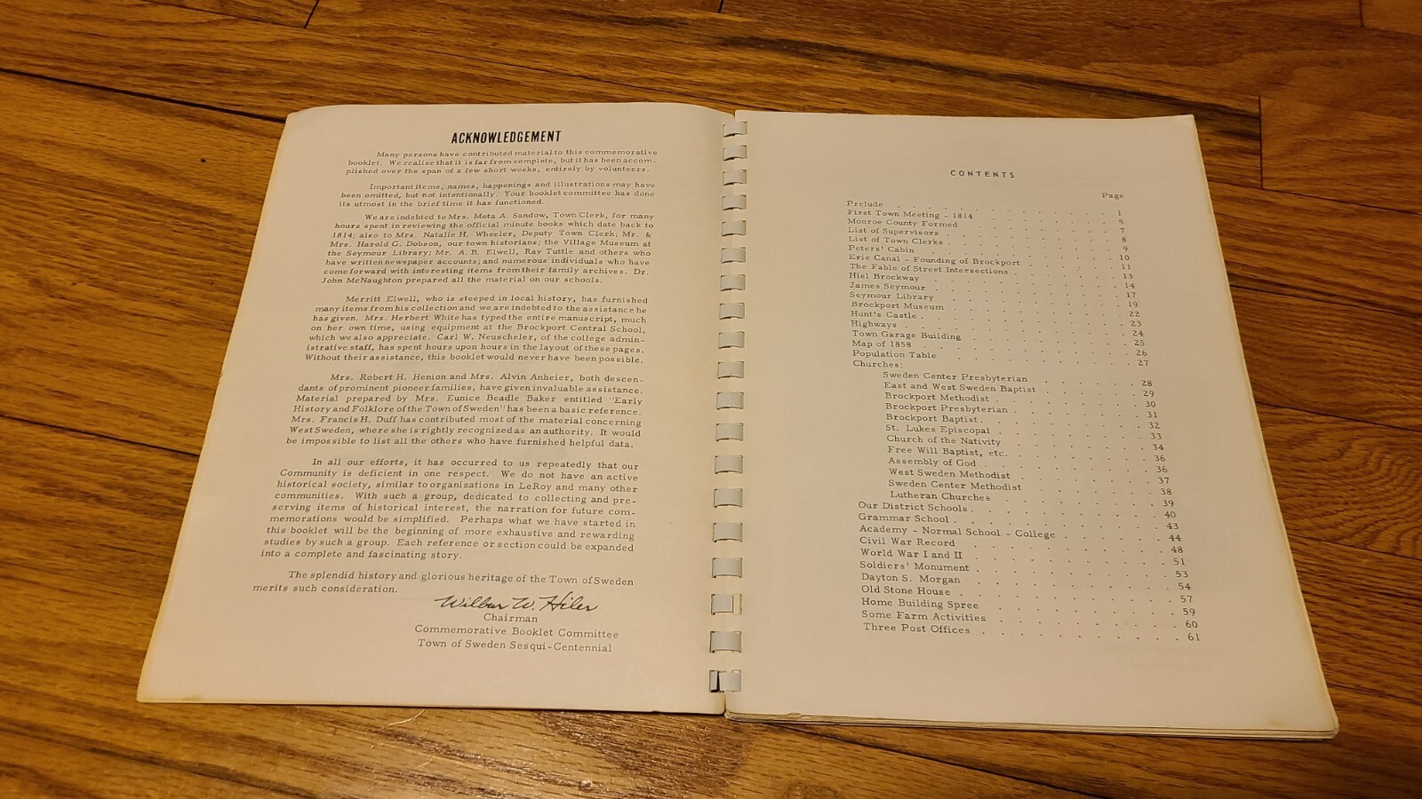 Town of Sweden Sesqui-Centennial Celebration Book 1964 Monroe County NY USA