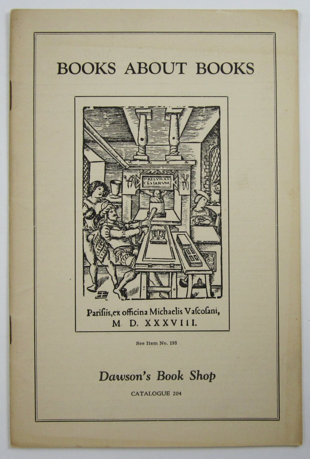 Book About Books Original Gutenberg Bible Leaf Mainz 1455 Dawson Catalogue 1946