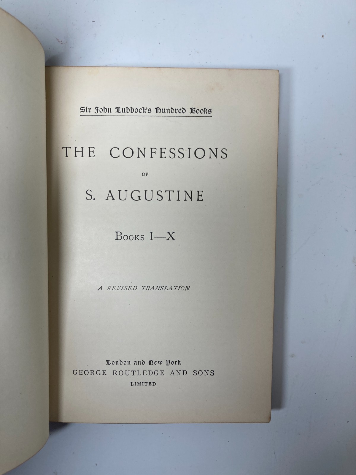 c1890 St Augustine Confessions Lubbock Hundred Books Full Crimson Morocco AEG