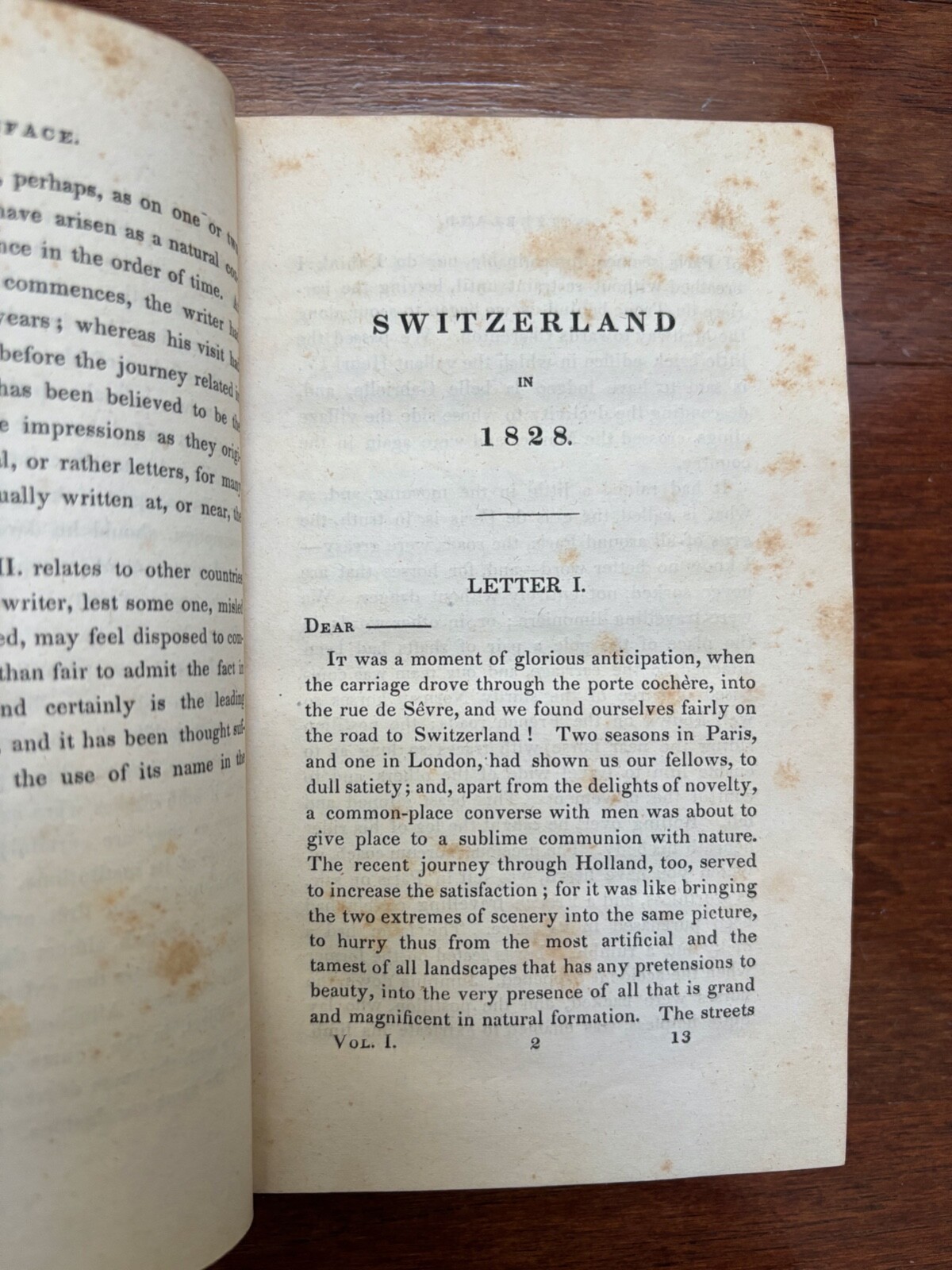 SKETCHES OF SWITZERLAND by AN AMERICAN (COOPER) VOLS. 1 & 2 1836 1st ED. ANTIQUE