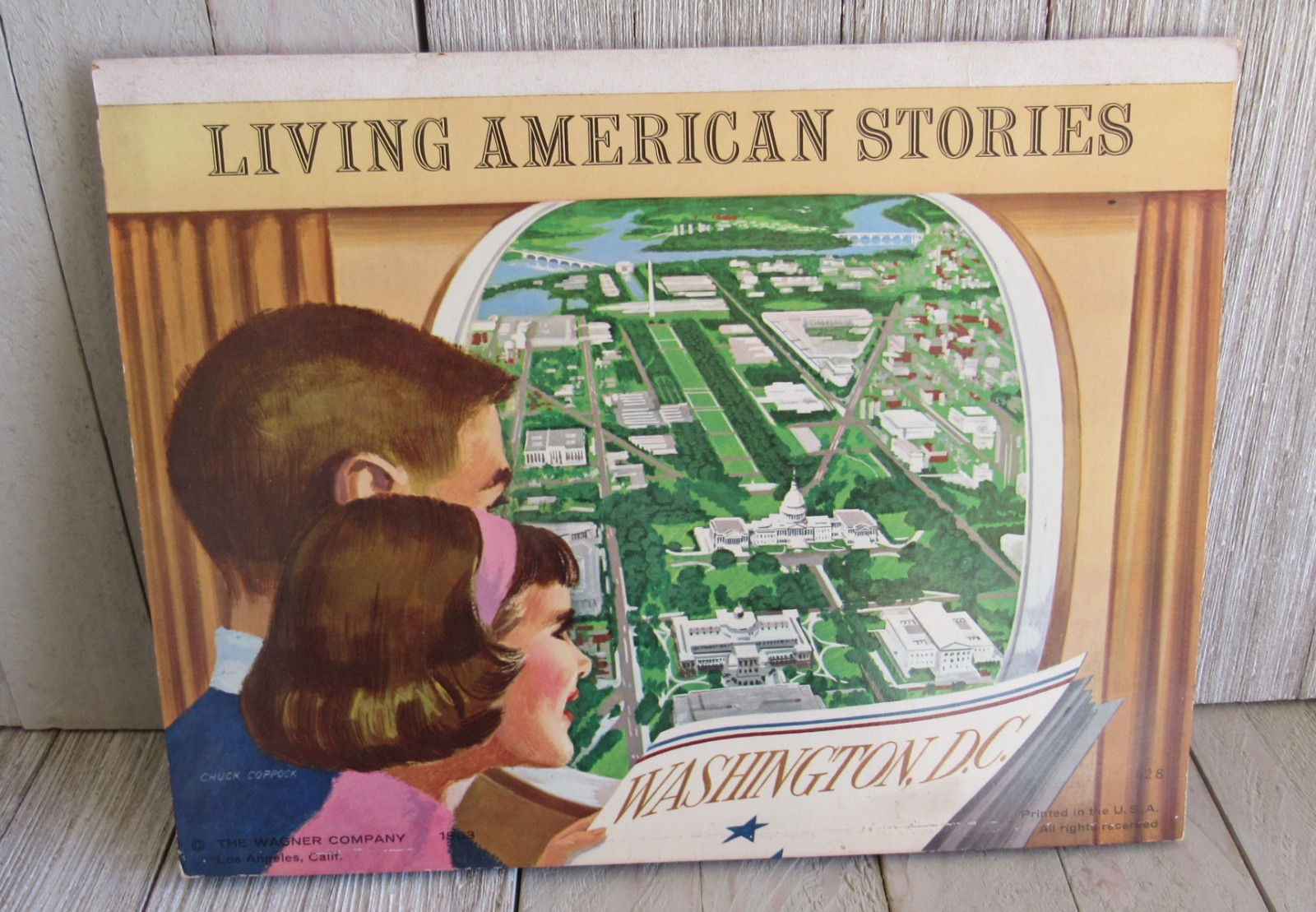 vtg Living American Stories Pop Up Book Washington DC Monuments Patriotic 1960s