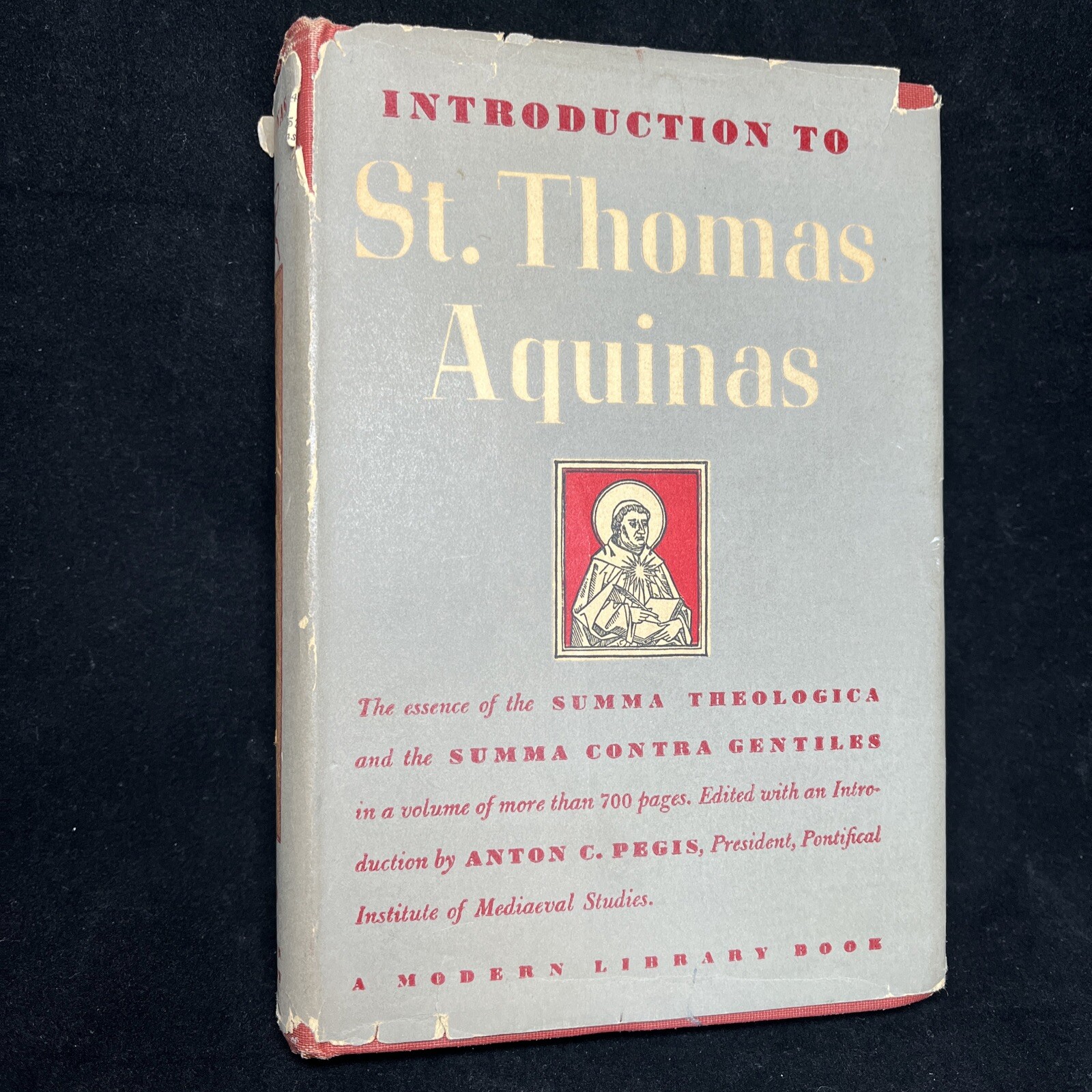 Introduction to St Thomas Aquinas Modern Library 1948 HC DJ Book First Edition