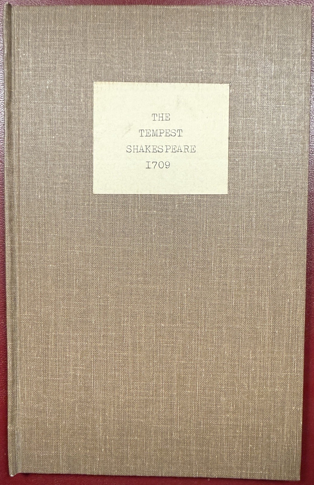 1709 Shakespeare THE TEMPEST First Rowe Ed. 1st Illustrated Ed. Near Fine Rare