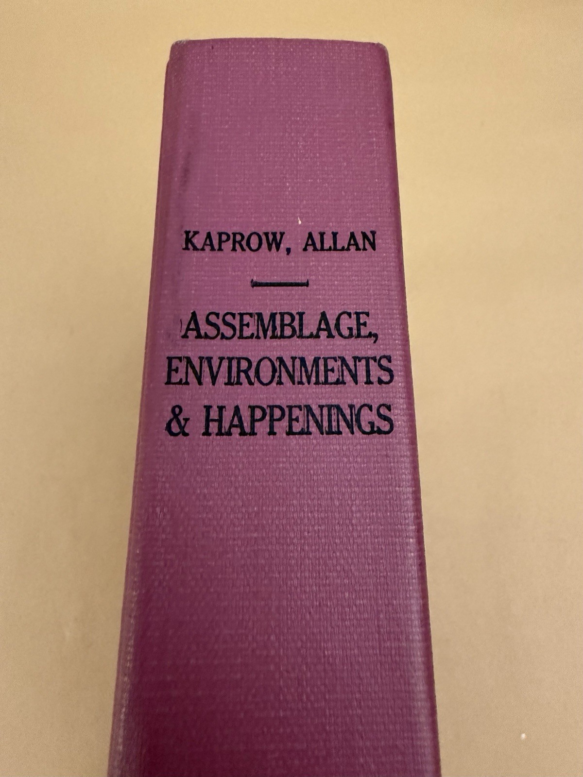 Allan Kaprow Assemblage Environments Happenings 1966 Abrams 1st Ed Ex-Library