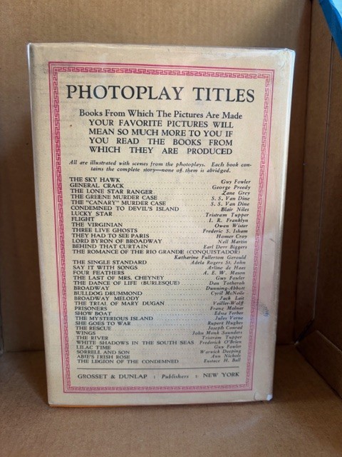 Interference by Roland Pertwee. Grosset & Dunlap Photoplay in dust jacket