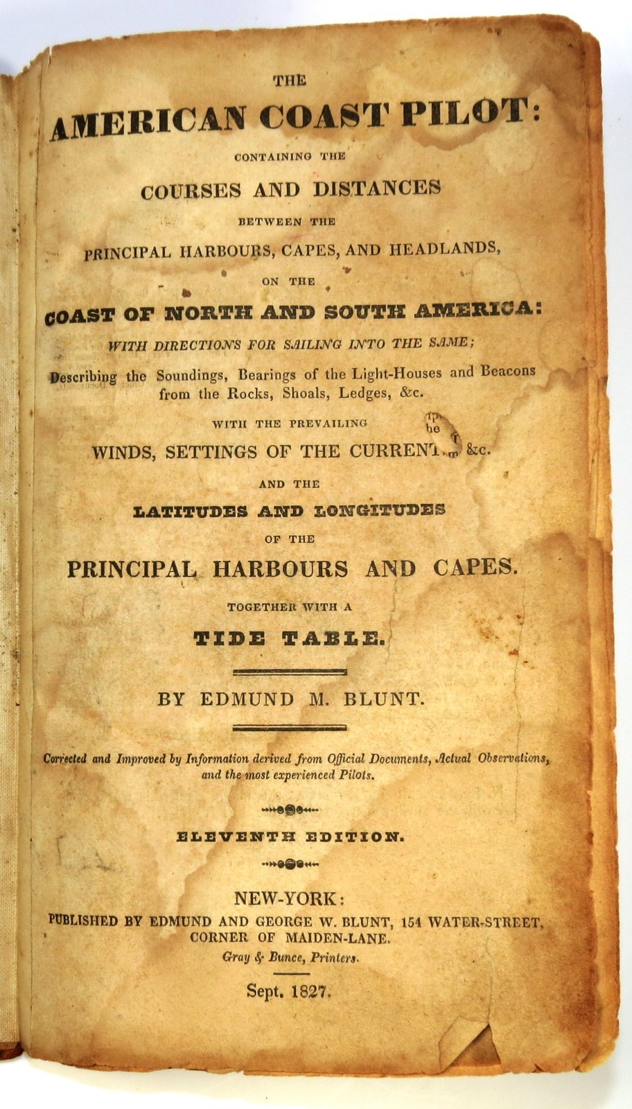 Blunt’s Coast Pilot (1827 Edition)