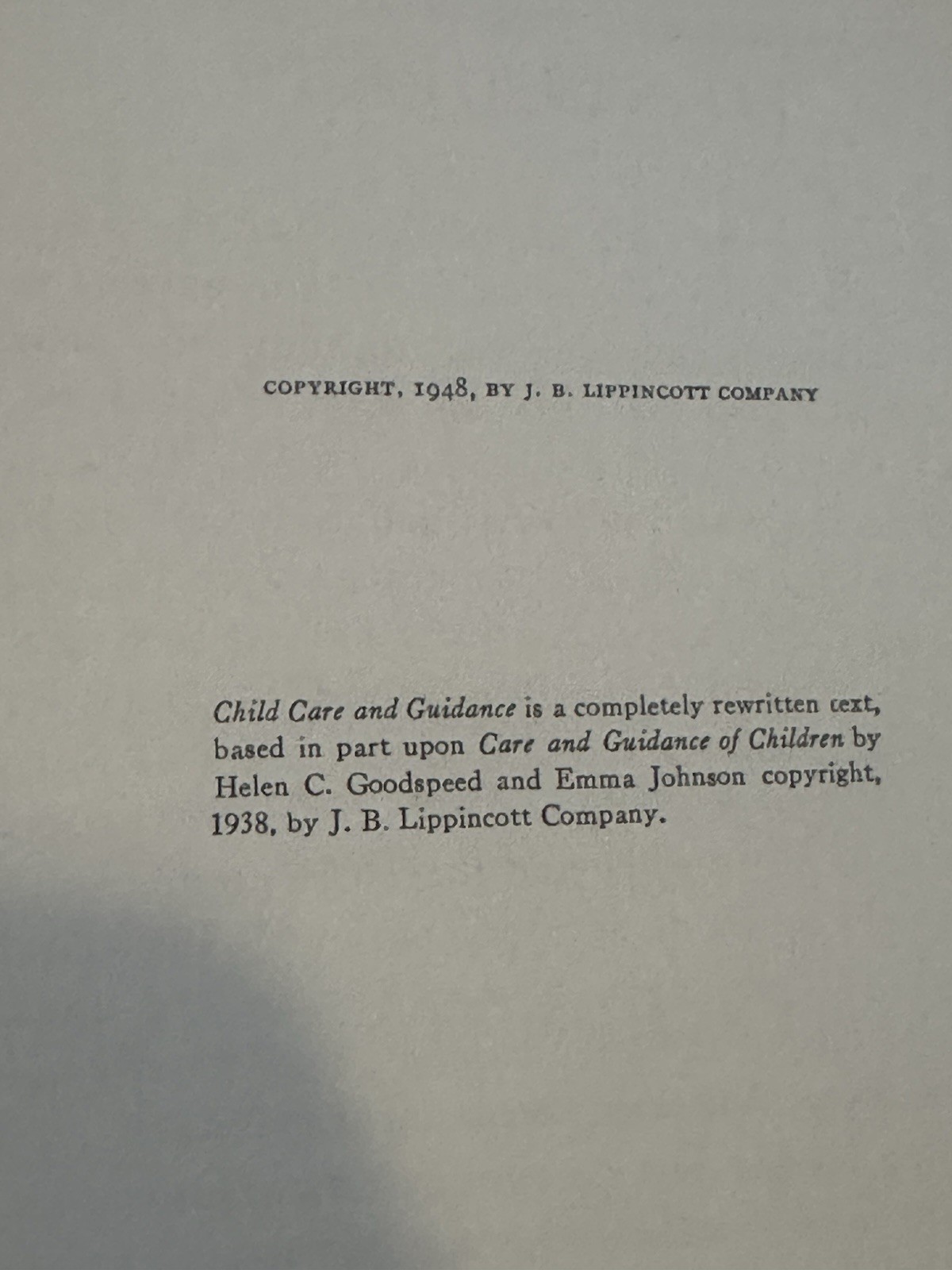 Antique 1948 Child Care And Guidance Book By Goodspeed, Mason & Woods