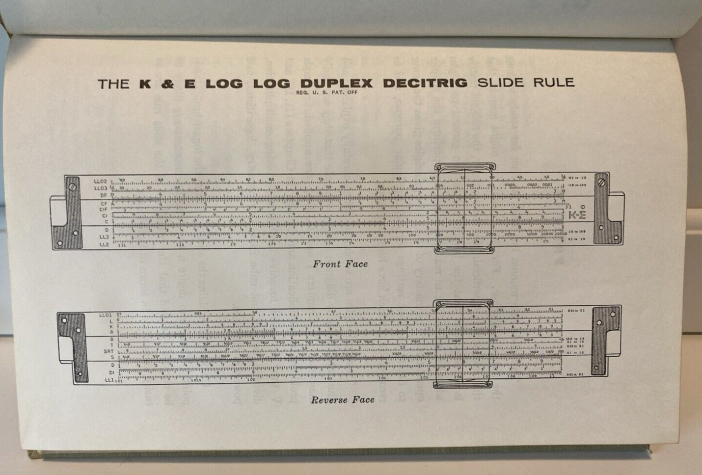 Vtg K&E Slide Rules Self Instruction Manual Keuffel & Esser JetLog Decitrig 1955