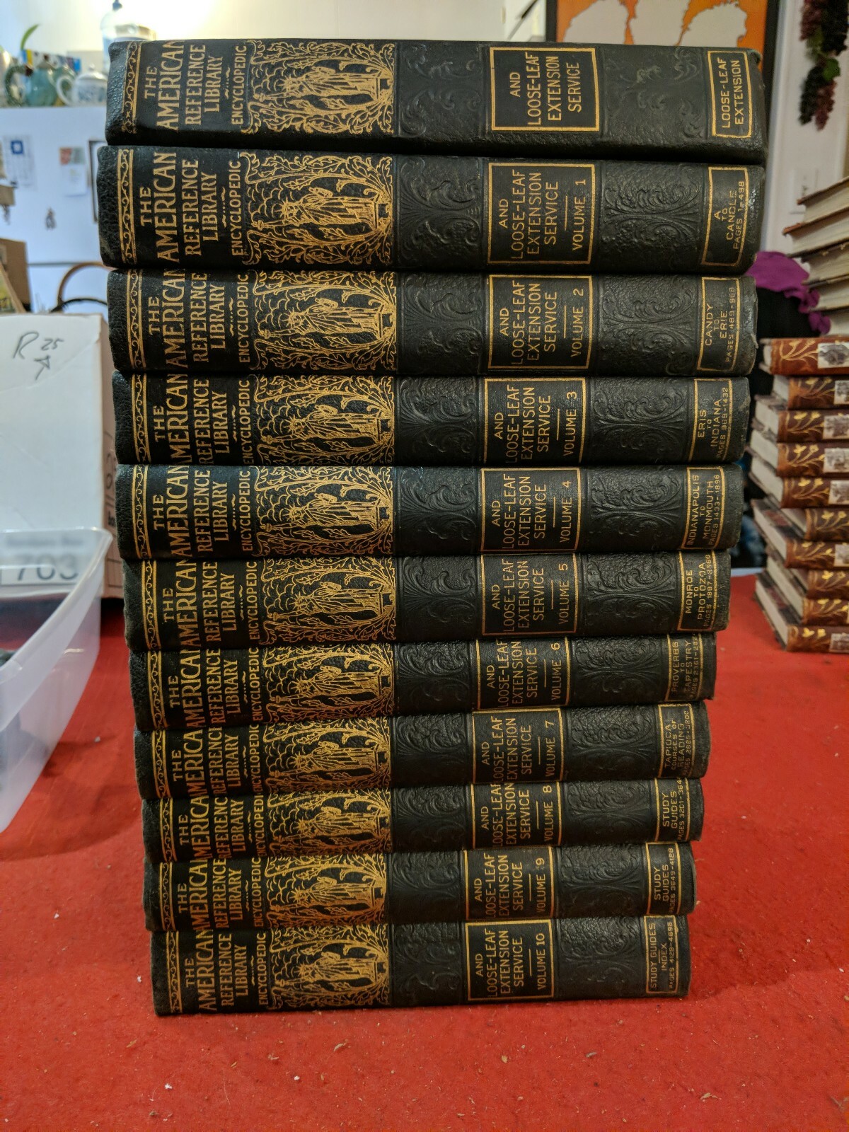 1924 American Reference Library Encyclopedic & Loose-Leaf Extension Service set