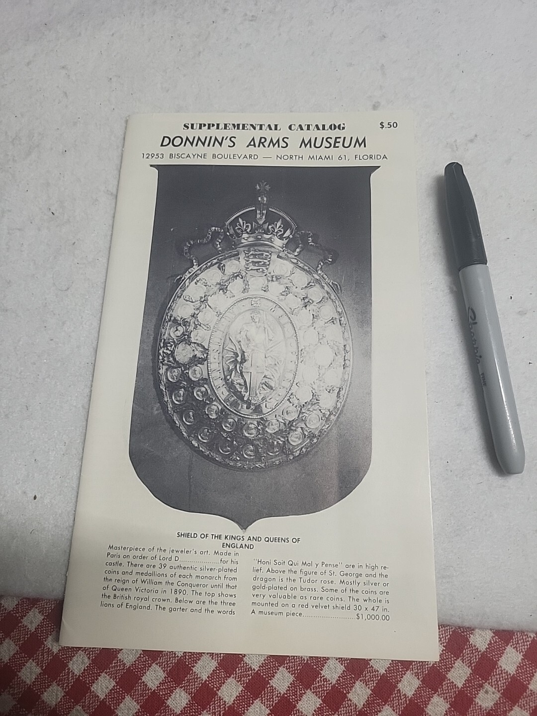 Vintage Donnin’s Arms Museum Weapons Catalog Booklet Miami Florida Mcm 1950