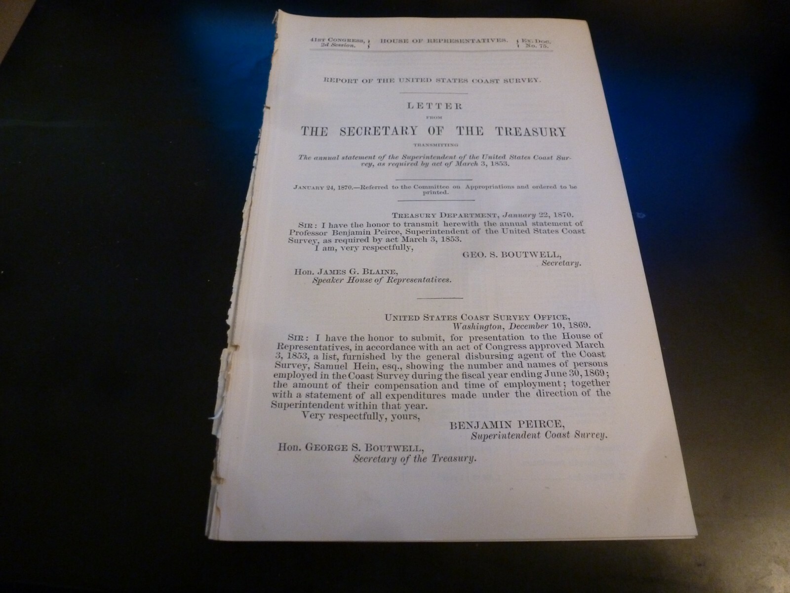 Government Report 1870 Report Of The United States Coast Survey