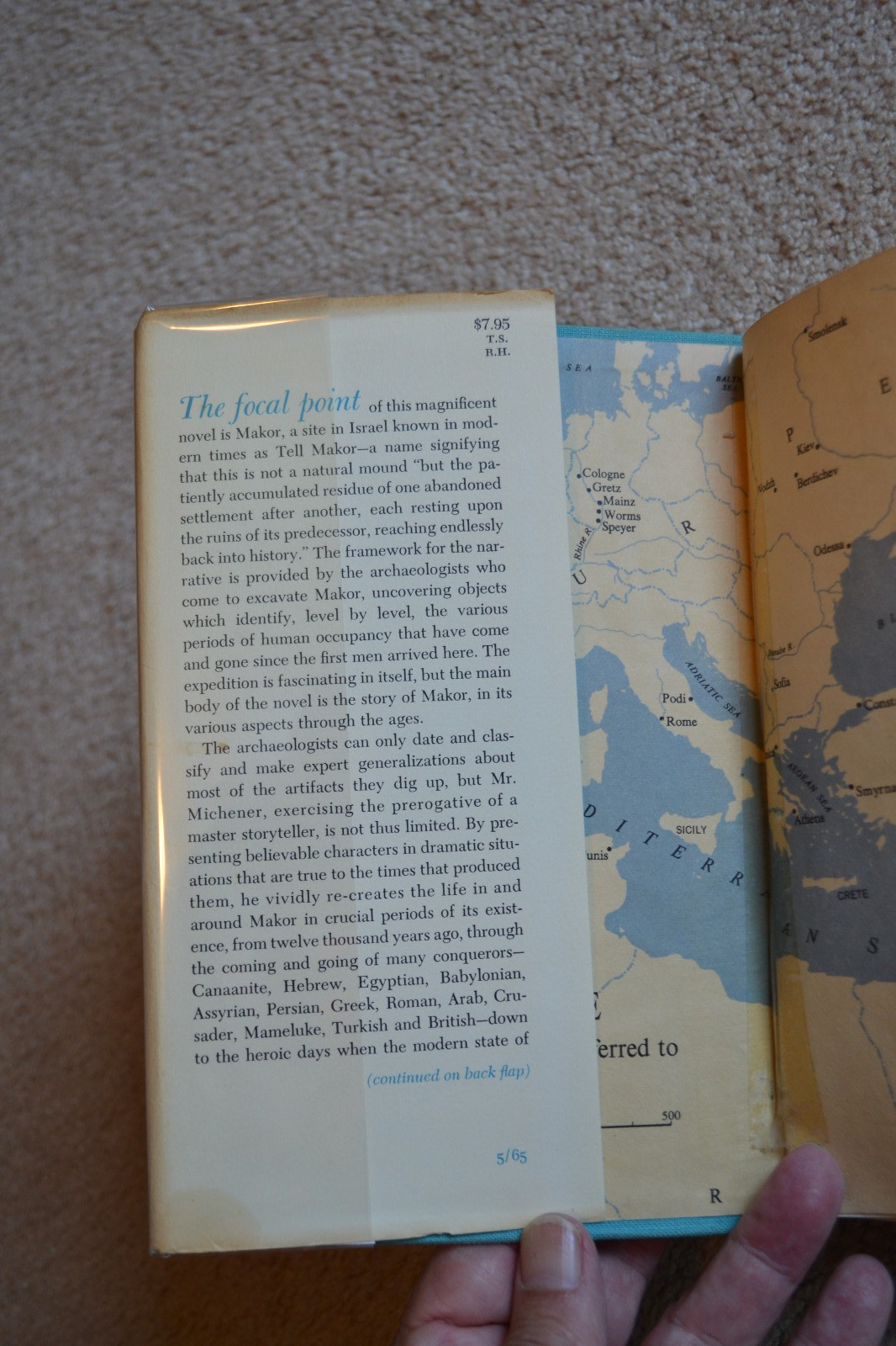 SIGNED JAMES MICHENER, THE SOURCE, 1965, 1/1, VF