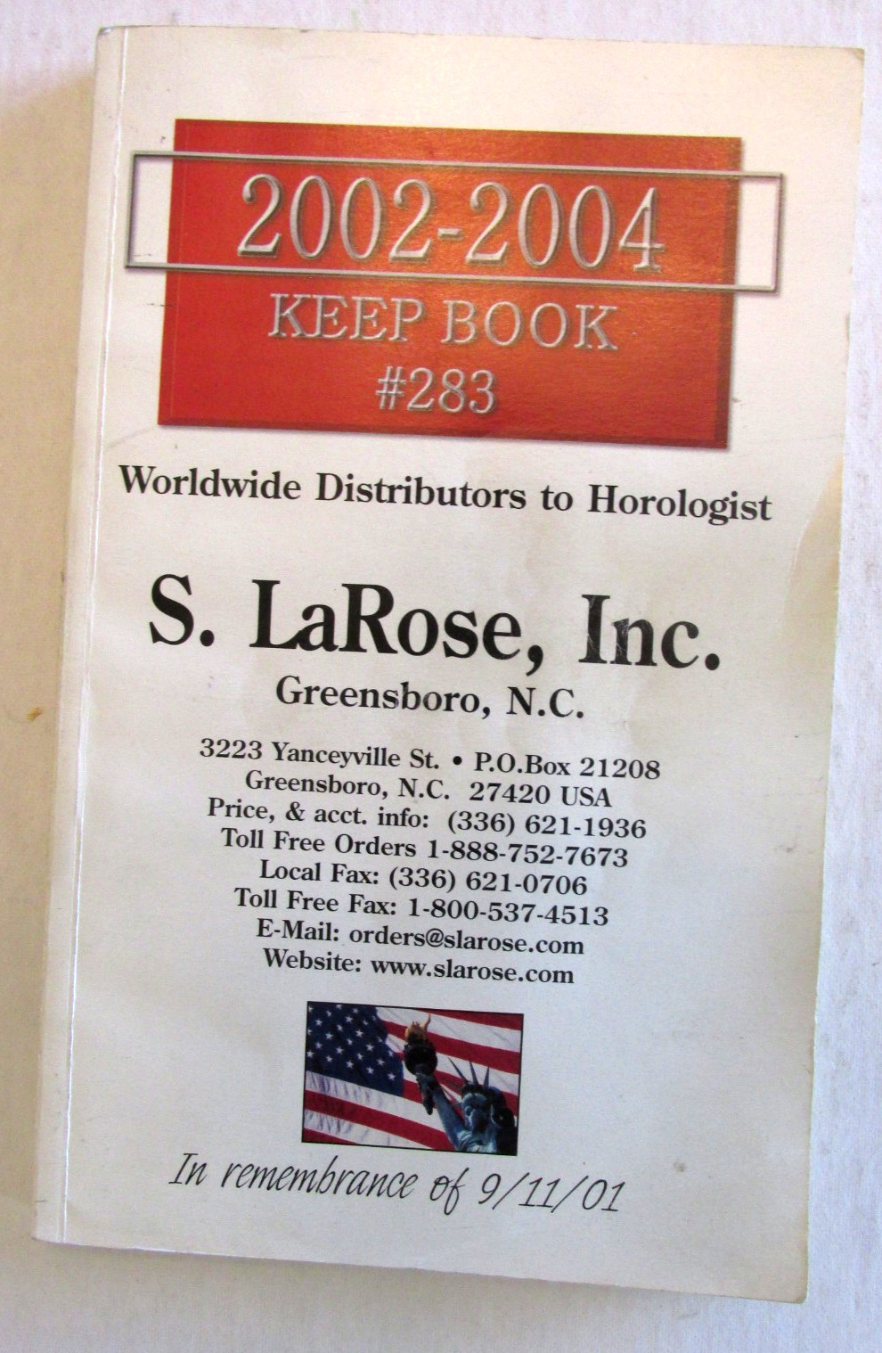 VTG 2002-2004 Keep Book #283 S. LaRose Greensboro NC 296p Mailer