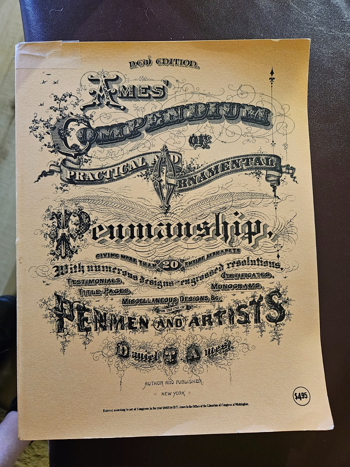 Ames Compendium of Practical and Ornamental Penmanship 1978 Reprint