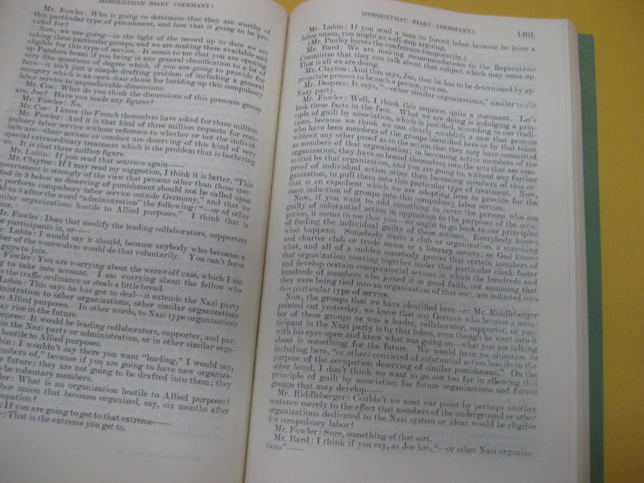 2 vol 1967 Morgenthau diary (Germany) US GOV PUBLICATION United States Senate