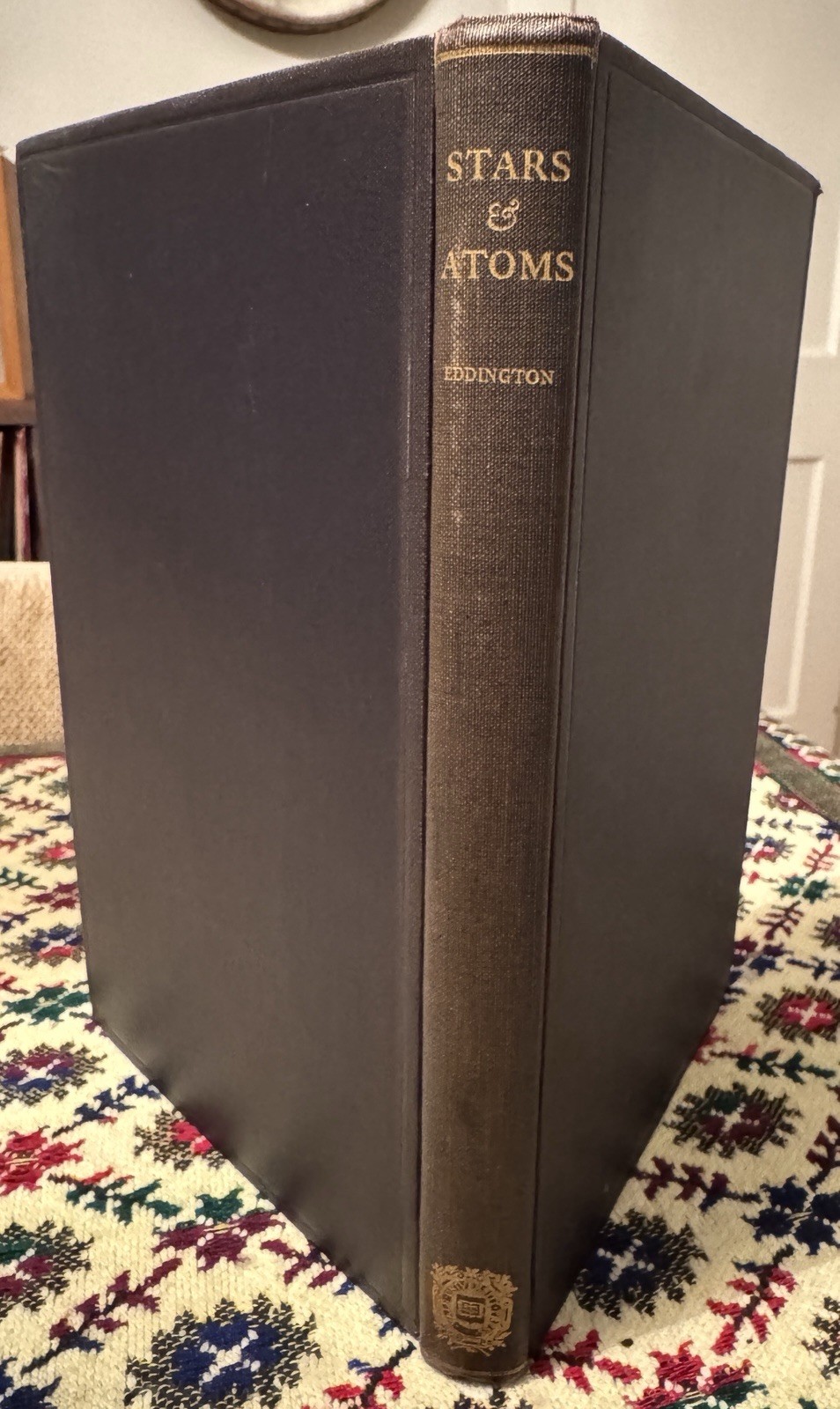 Stars & Atoms A.S. Eddington Yale University 1927 Hardcover RARE Antique Book