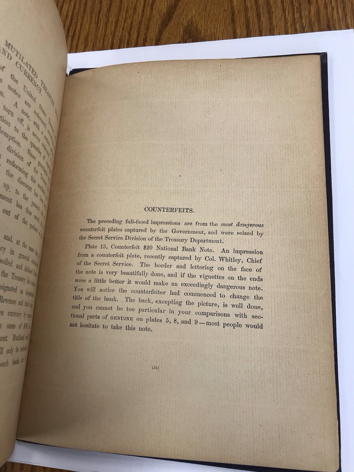 Heath’s Infallible Counterfeit Detector At Sight 1866-70 U.S. Treasury Dept Book
