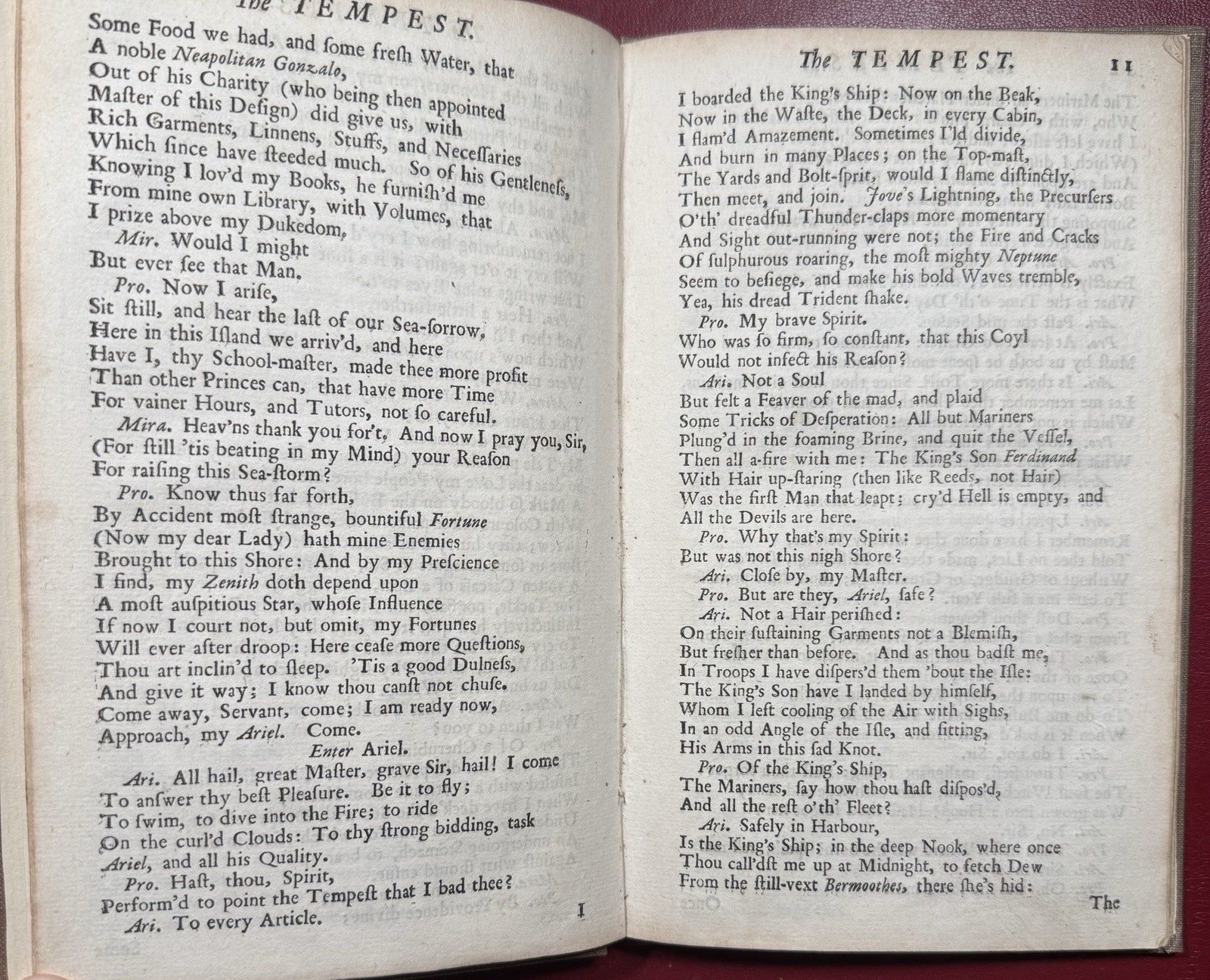 1709 Shakespeare THE TEMPEST First Rowe Ed. 1st Illustrated Ed. Near Fine Rare