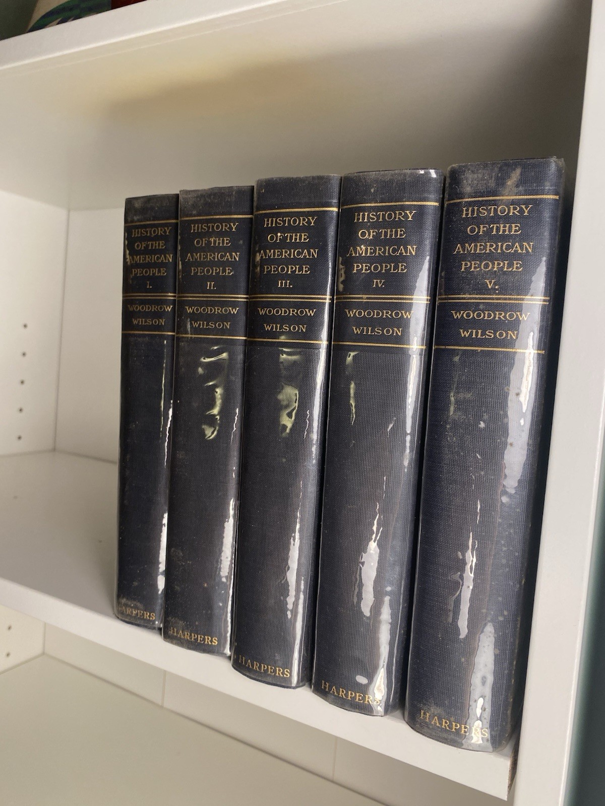 Woodrow Wilson History of the American People Complete Set 5 Volumes 1902