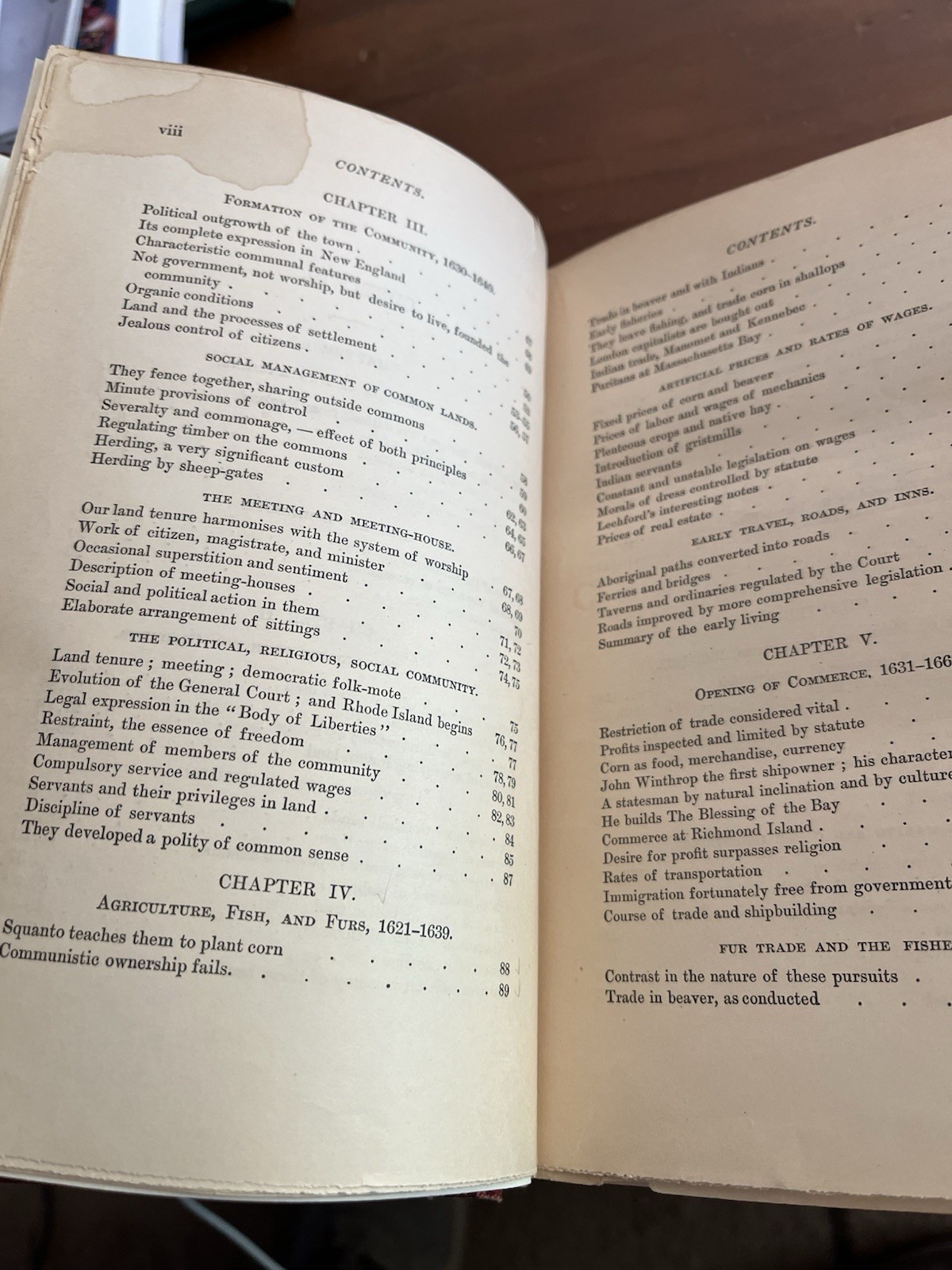 Economic & Social History of New England Vol I & II 1890 Weeden 1st Ed Set
