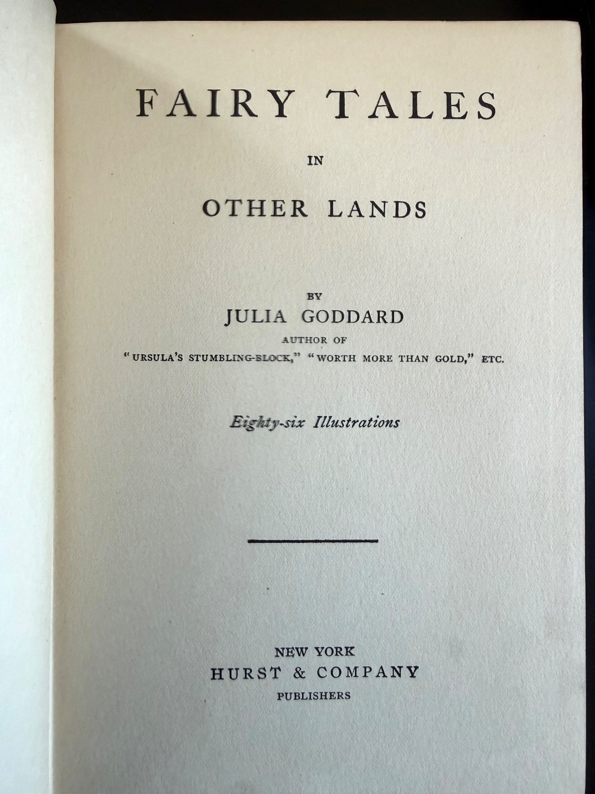 FAIRY TALES IN OTHER LANDS by JULIA GODDARD, ILLUSTRATED ANTIQUE HARDCOVER 1892