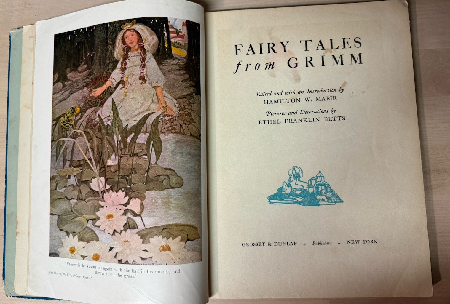 Old Fairy Tales From Brothers Grimm Book Cinderella Hansel Gretel Frog Prince