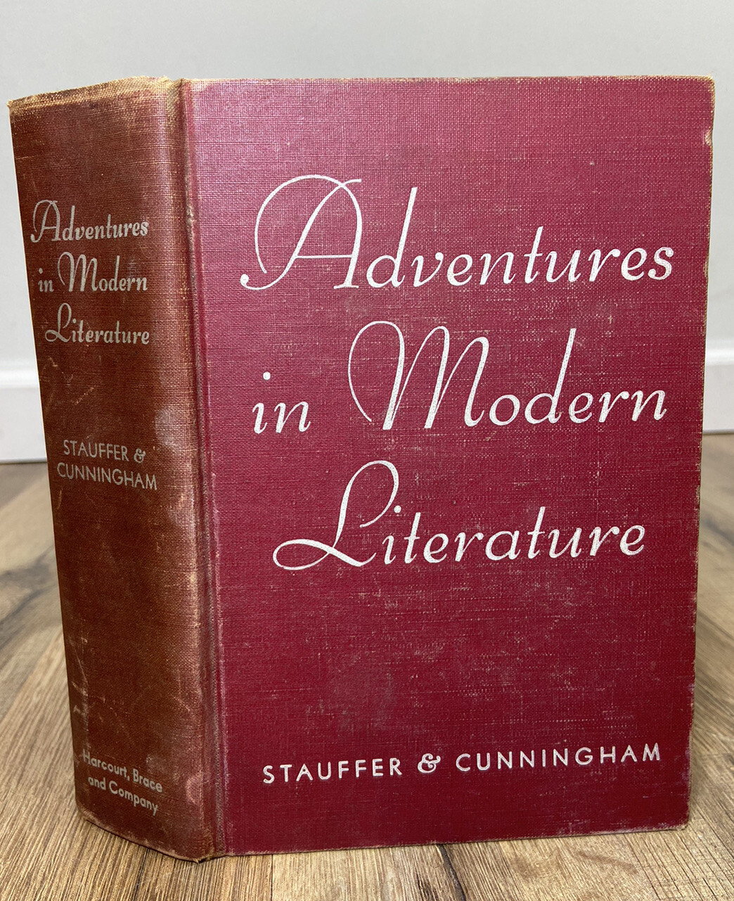 1939 Adventures in Modern Literature Vintage School Book Stauffer & Cunningham